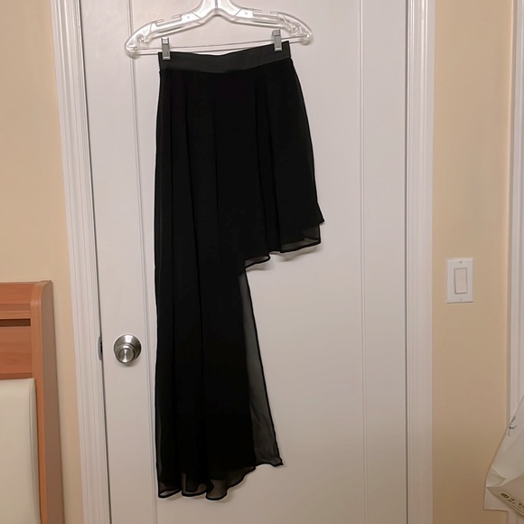 UO - sheer black asymmetric high low skirt - S - Picture 2 of 3